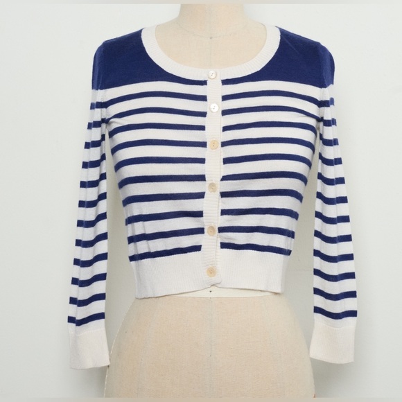 Three-Quarter Sleeve Open-Front Cropped Cardigan 100% Cashmere[NEW] - Picture 1 of 6